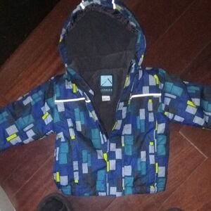 Iceberg Kids' Vibrant Blue and Green Puffer Jacket